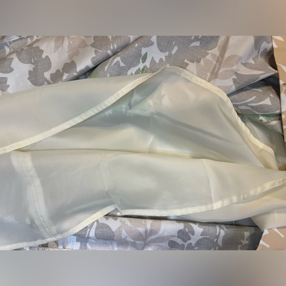 Talbots Petites Green Leaf Print Fit & Flare Dress 2P - Picture 3 of 8